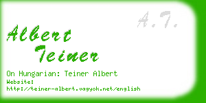 albert teiner business card